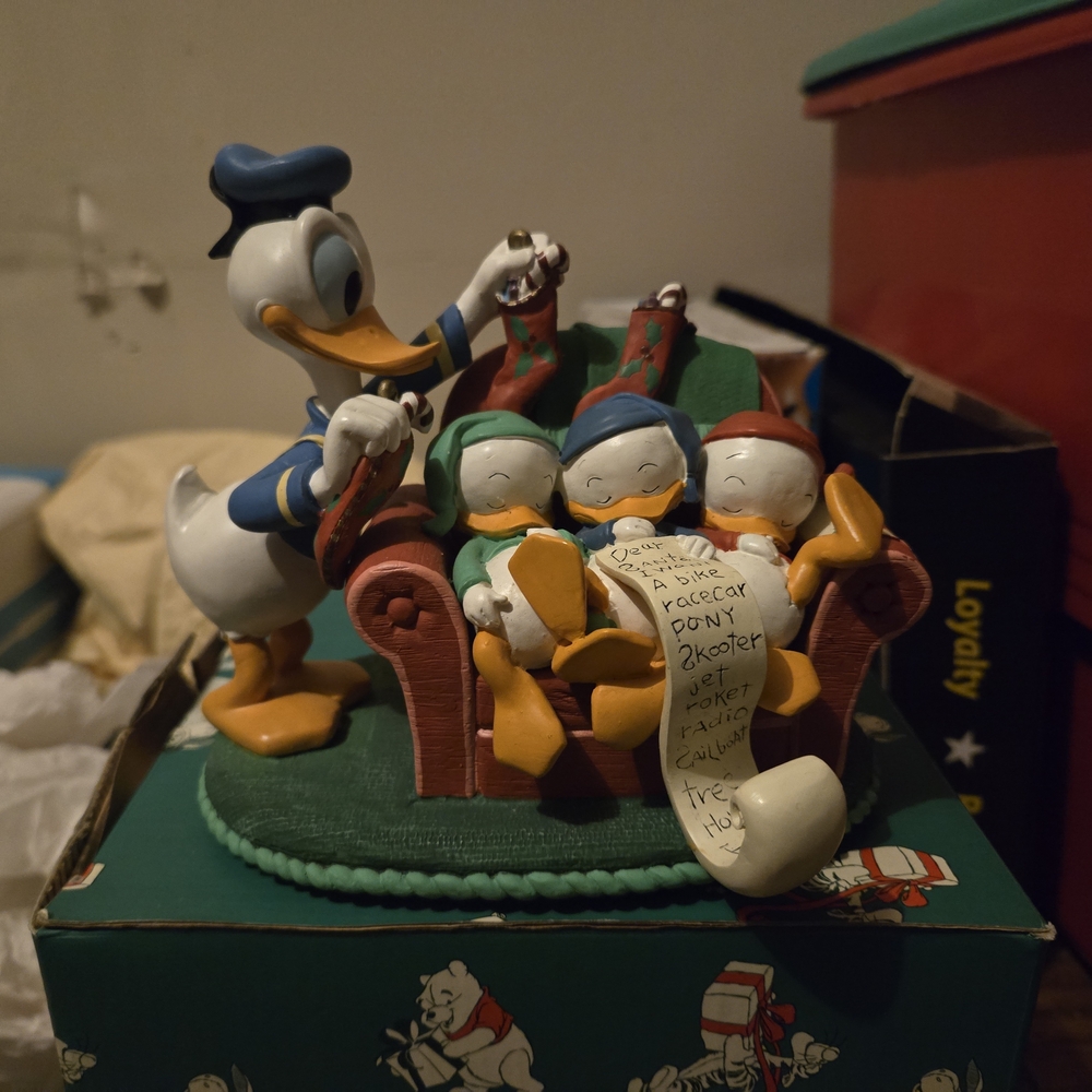Vintage Donald Duck And Nephews Stocking Holder